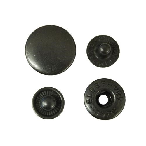 Tryckknapp 6S 17mm (4 delar x 100st) Svart