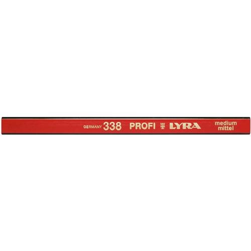 Lyra 338 Profi Röd medium Timmermanspenna