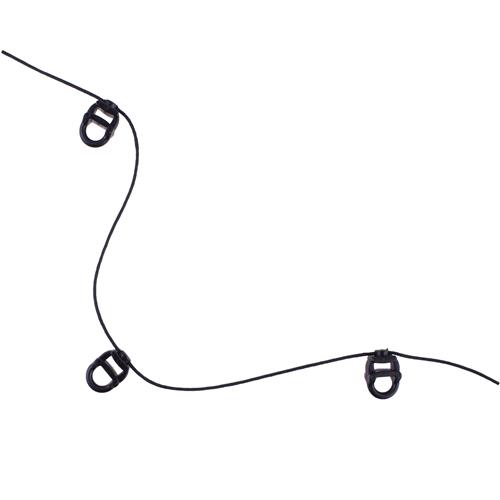 Glid på snöre 6cm SVART - 4mm skena, 25m