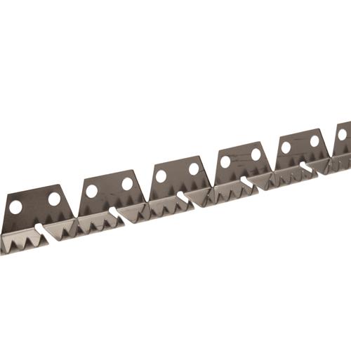 Spiklist metall för skinn 5 tagg, 150 cm/längd 10st/FRP