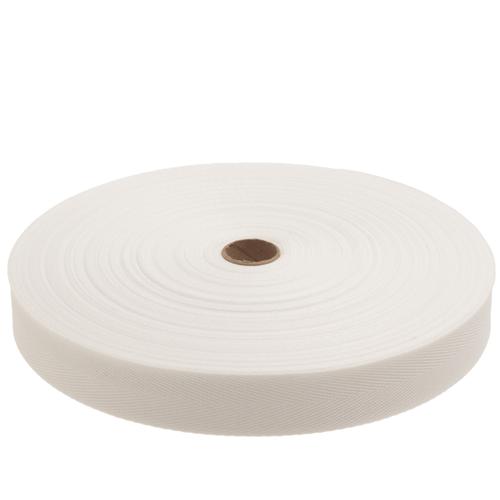 POLYESTERB.TEXT. 25mm Råvit 50m